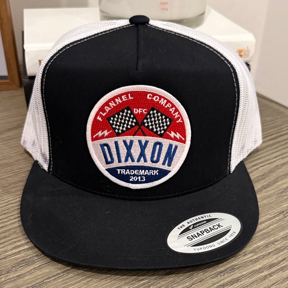 DIXXON Red and Black Logo Snapback Hat